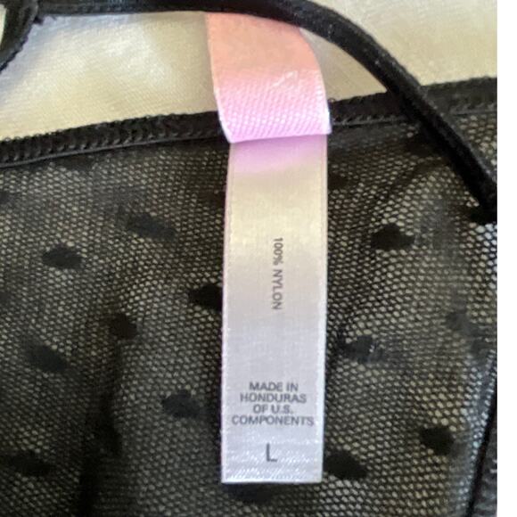 Vintage Victoria's Secret Black dot thong string panty L - Picture 4 of 5